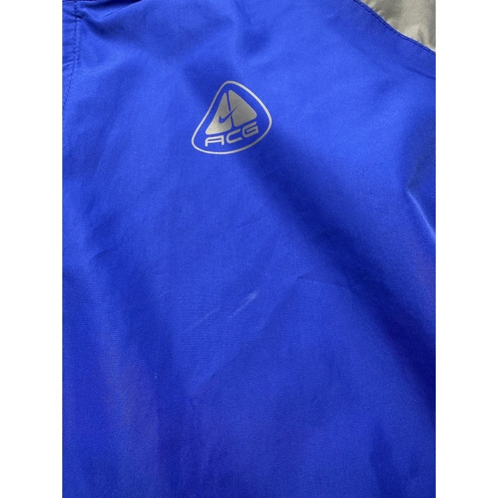 Nike‎ ACG Jacket Mens Medium Blue Clima-FIT Zip Off Sleeve Windbreaker Hiking